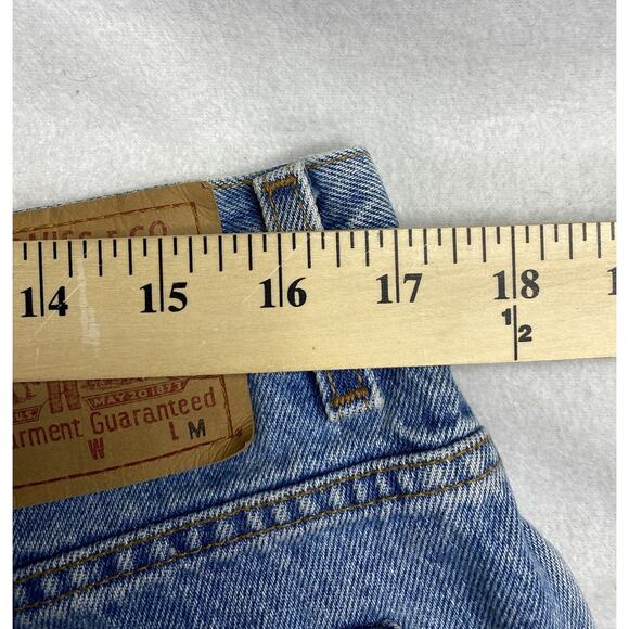 Vtg Levis 512 Womens Jeans Size 18 R Mexico Light Wash Cotton Slim Fit Straight - Picture 6 of 7